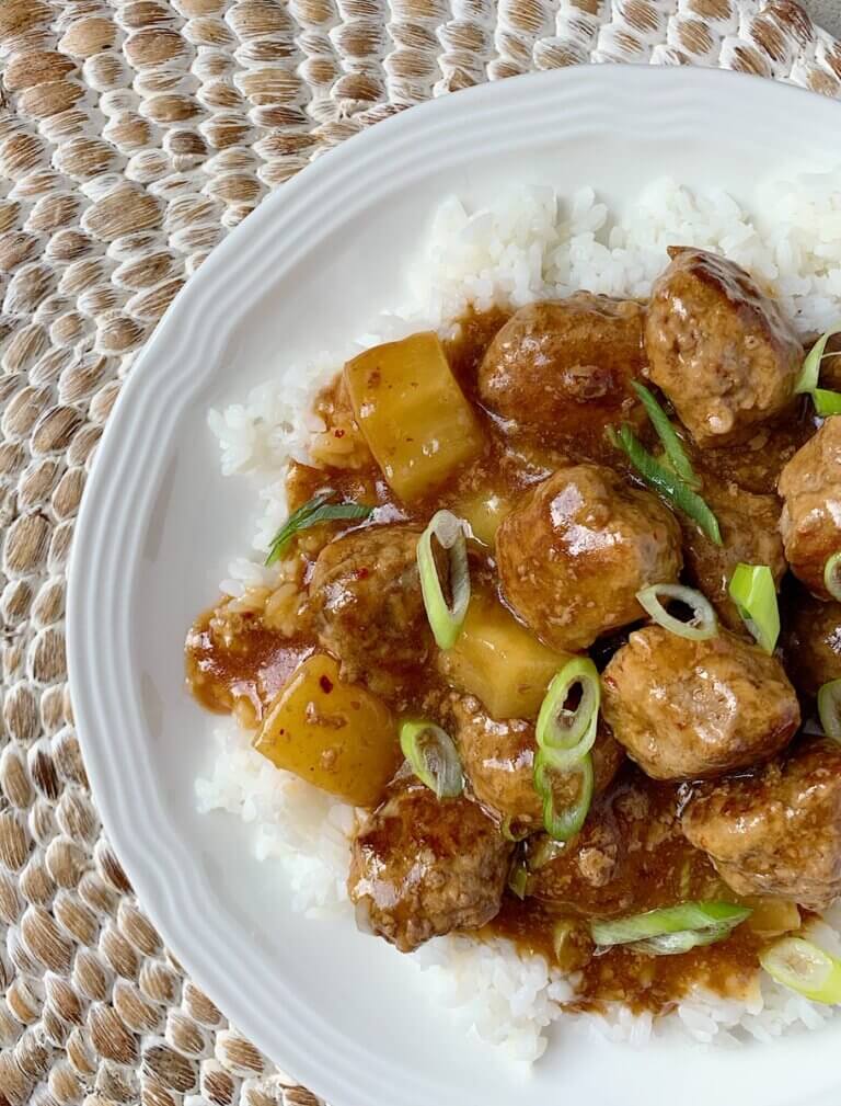 Slow Cooker Pineapple Barbecue Meatballs Life with Susan