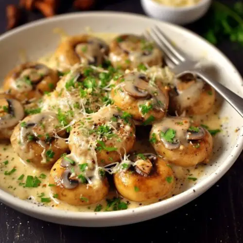 Garlic Mushrooms in Parmesan Cheese - Life with Jeviko