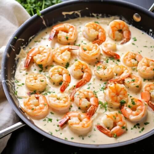 Creamy Garlic Shrimp - Life with Susan