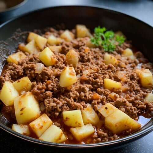 Ground Beef with Potatoes - Life with Jeviko