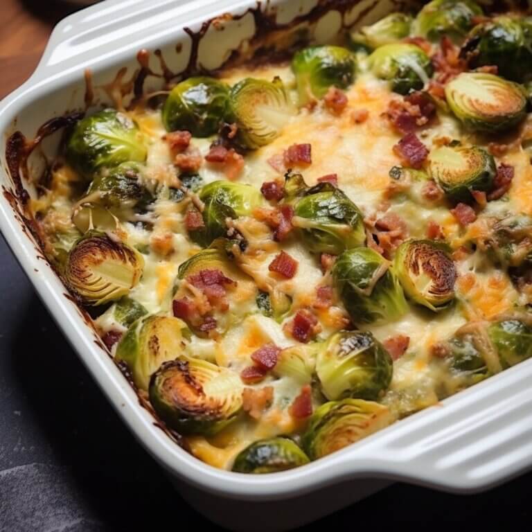Bacon Brussels Sprouts Gratin Life with Susan