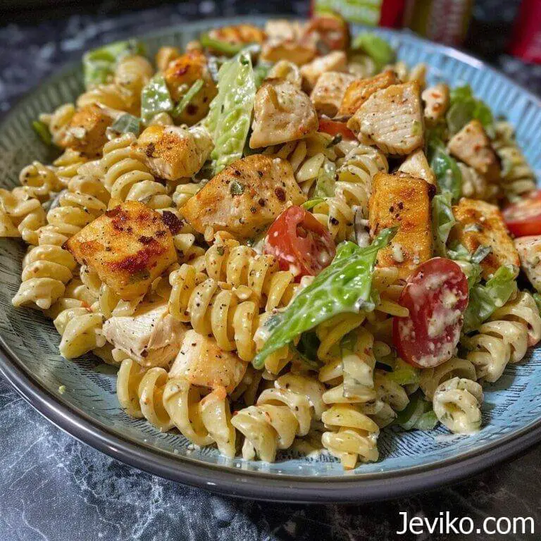 Chicken Caesar Pasta Salad Recipe - Life with Susan