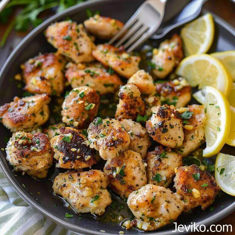 lemon garlic chicken bites - Life with Susan